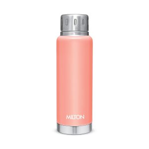Milton Elfin 300 Thermosteel Water Bottle 300 ml, 24 Hr Hot and Cold I Leak Proof Lid, ISI Certified I Vacuum Insulated I for Office, Gym, School I Peach